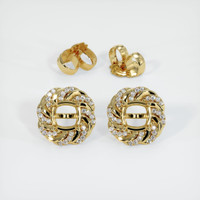 18K Yellow Gold Studs Earring Setting Image