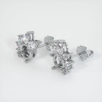 18K White Gold Accent Stones Earring Setting Video