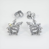 18K White Gold Accent Stones Earring Setting Image