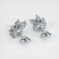 18K White Gold Accent Stones Earring Setting Image
