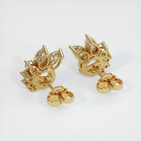 14K Yellow Gold Accent Stones Earring Setting Image