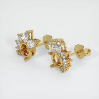 18K Yellow Gold Accent Stones Earring Setting Video