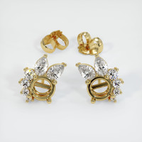 18K Yellow Gold Accent Stones Earring Setting Image