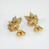 18K Yellow Gold Accent Stones Earring Setting Image