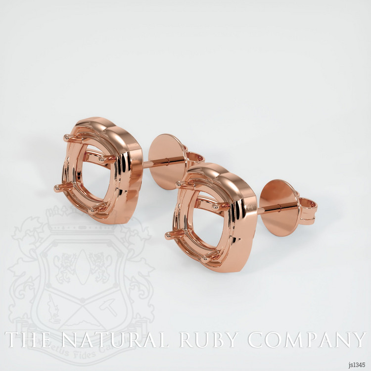 14K Rose Gold Studs Earring Setting