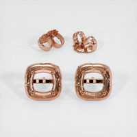 14K Rose Gold Studs Earring Setting Image
