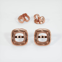 14K Rose Gold Studs Earring Setting Image