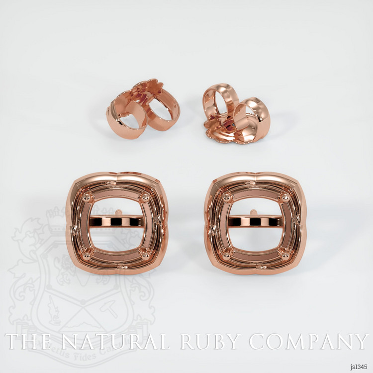 14K Rose Gold Studs Earring Setting