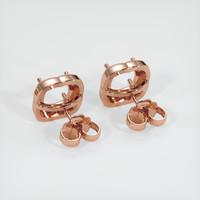 14K Rose Gold Studs Earring Setting Image