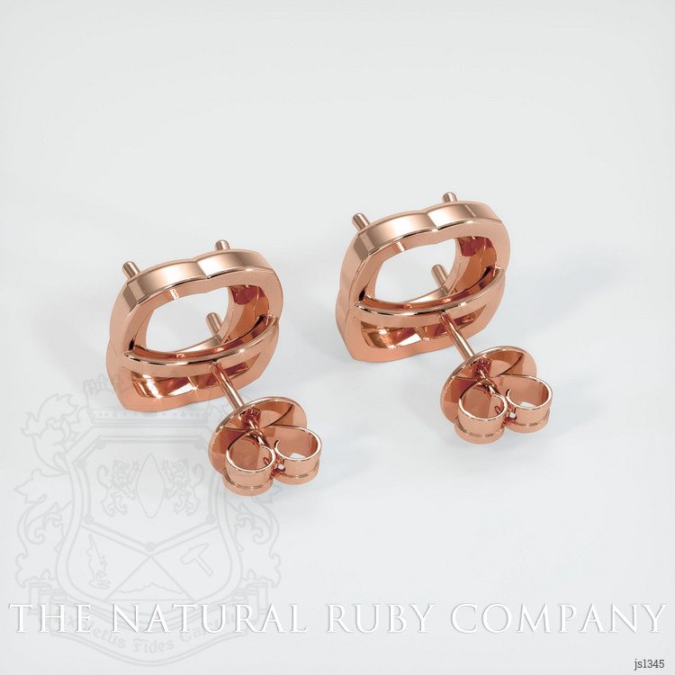 14K Rose Gold Studs Earring Setting