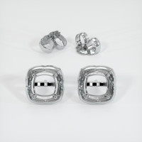 14K White Gold Studs Earring Setting Image