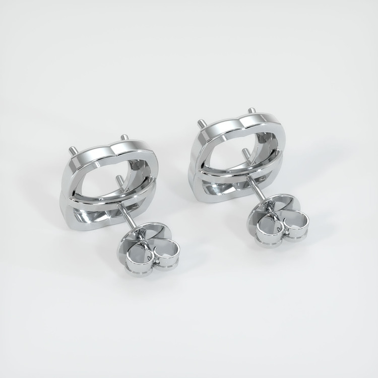 14K White Gold Studs Earring Setting