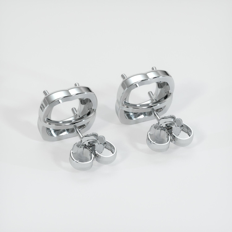 14K White Gold Studs Earring Setting
