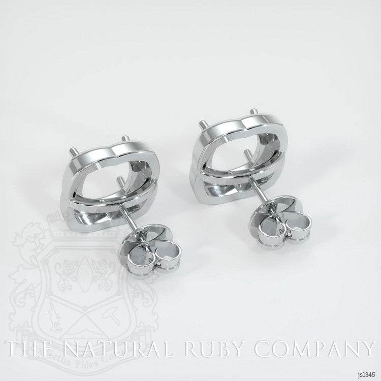 14K White Gold Studs Earring Setting