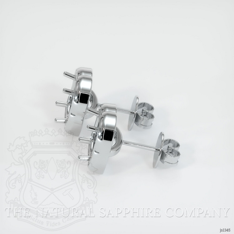 18K White Gold Studs Earring Setting