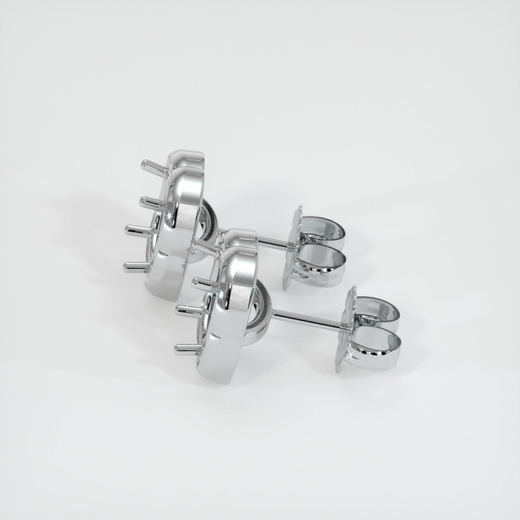 18K White Gold Studs Earring Setting