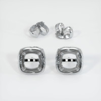 18K White Gold Studs Earring Setting Image
