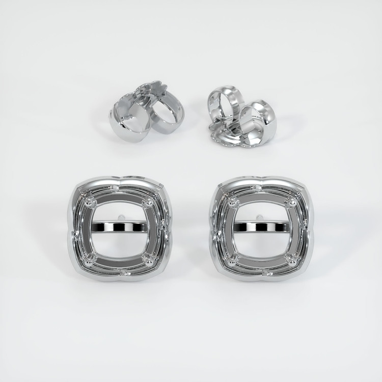 18K White Gold Studs Earring Setting