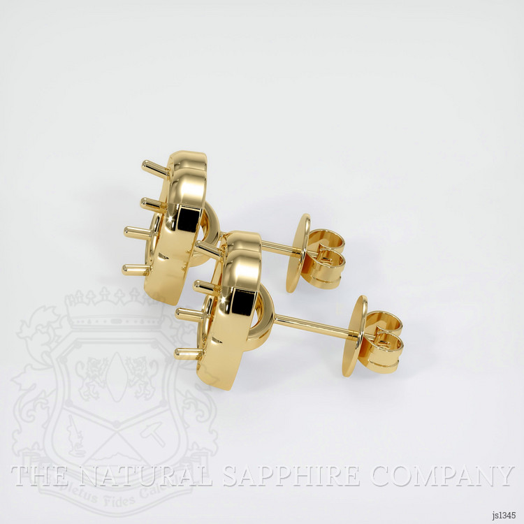 14K Yellow Gold Studs Earring Setting