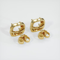 14K Yellow Gold Studs Earring Setting Image
