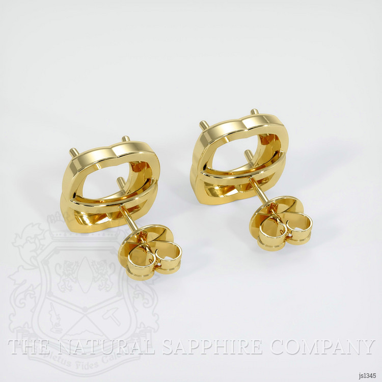14K Yellow Gold Studs Earring Setting