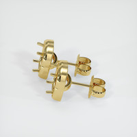18K Yellow Gold Studs Earring Setting Image