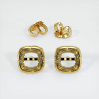 18K Yellow Gold Studs Earring Setting Image