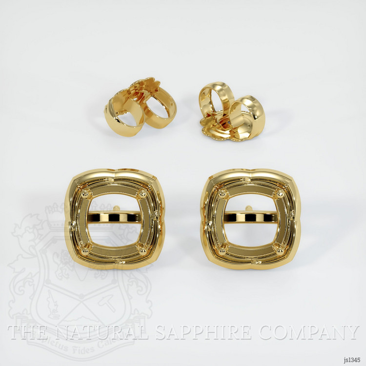 18K Yellow Gold Studs Earring Setting