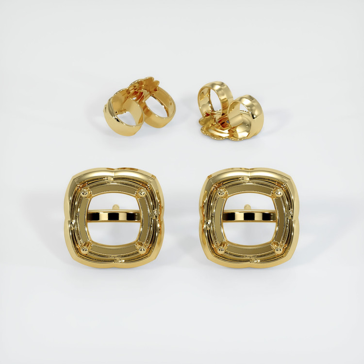 18K Yellow Gold Studs Earring Setting