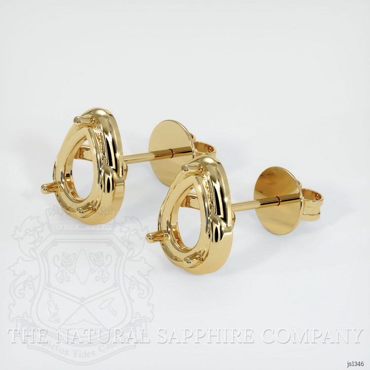 14K Yellow Gold Studs Earring Setting