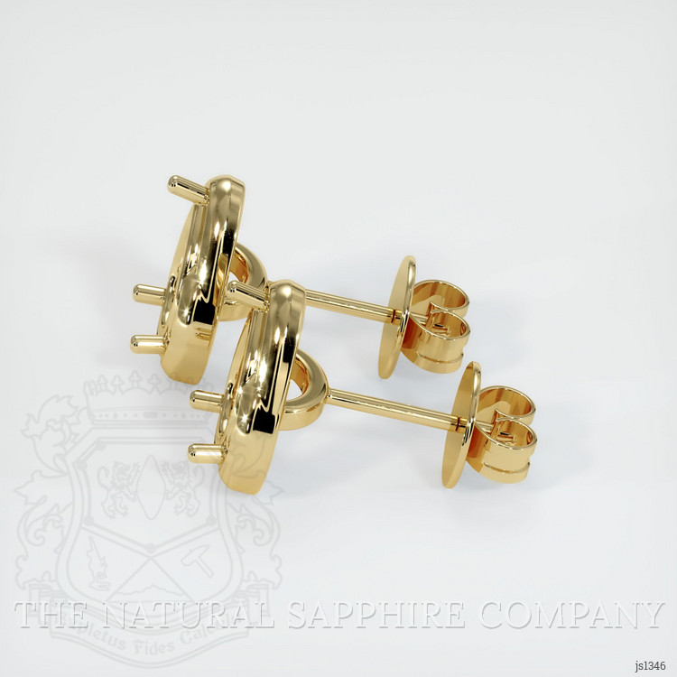 14K Yellow Gold Studs Earring Setting