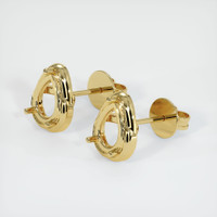 18K Yellow Gold Studs Earring Setting Video