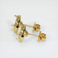 18K Yellow Gold Studs Earring Setting Image