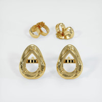 18K Yellow Gold Studs Earring Setting Image