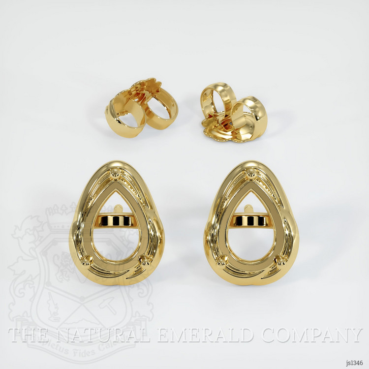 18K Yellow Gold Studs Earring Setting