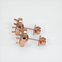 14K Rose Gold Studs Earring Setting Image
