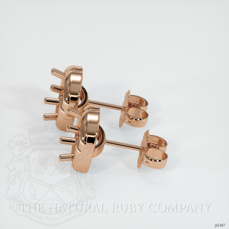14K Rose Gold Studs Earring Setting