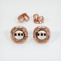 14K Rose Gold Studs Earring Setting Image