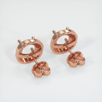 14K Rose Gold Studs Earring Setting Image
