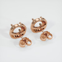 14K Rose Gold Studs Earring Setting Image