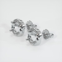 18K White Gold Studs Earring Setting Image