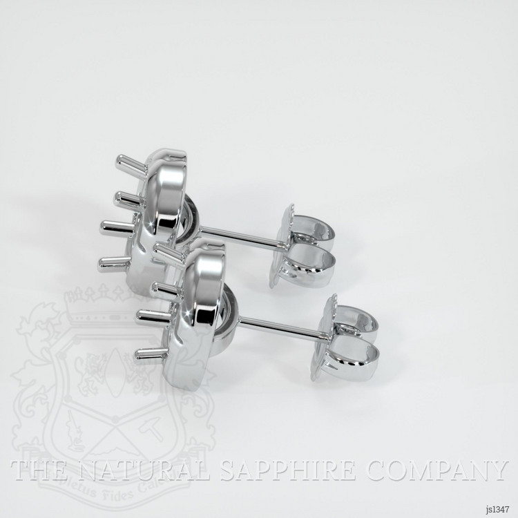 18K White Gold Studs Earring Setting