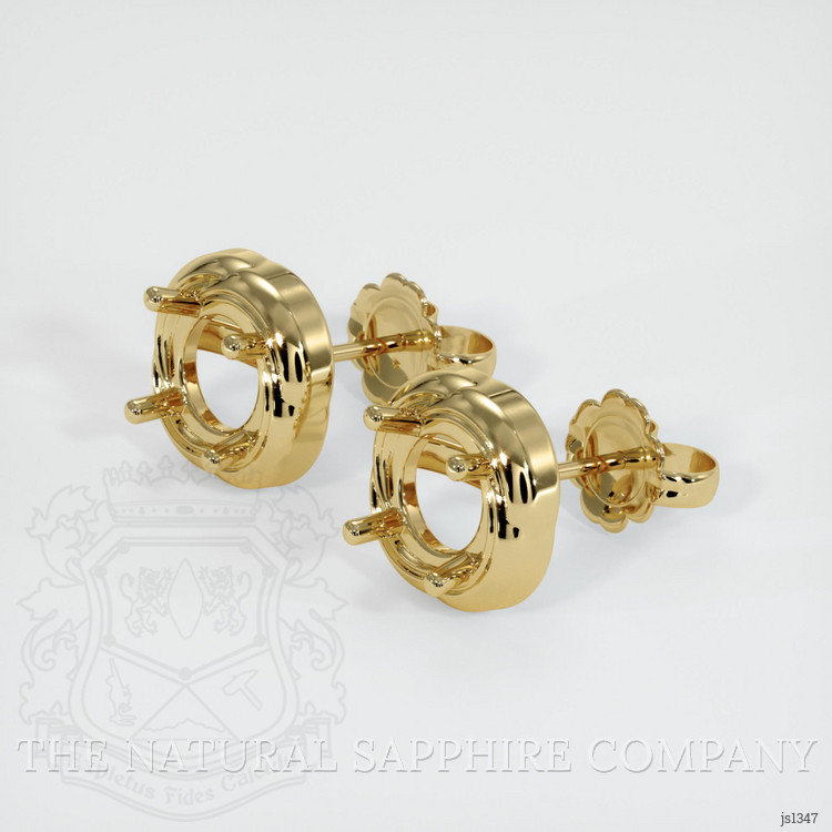 14K Yellow Gold Studs Earring Setting