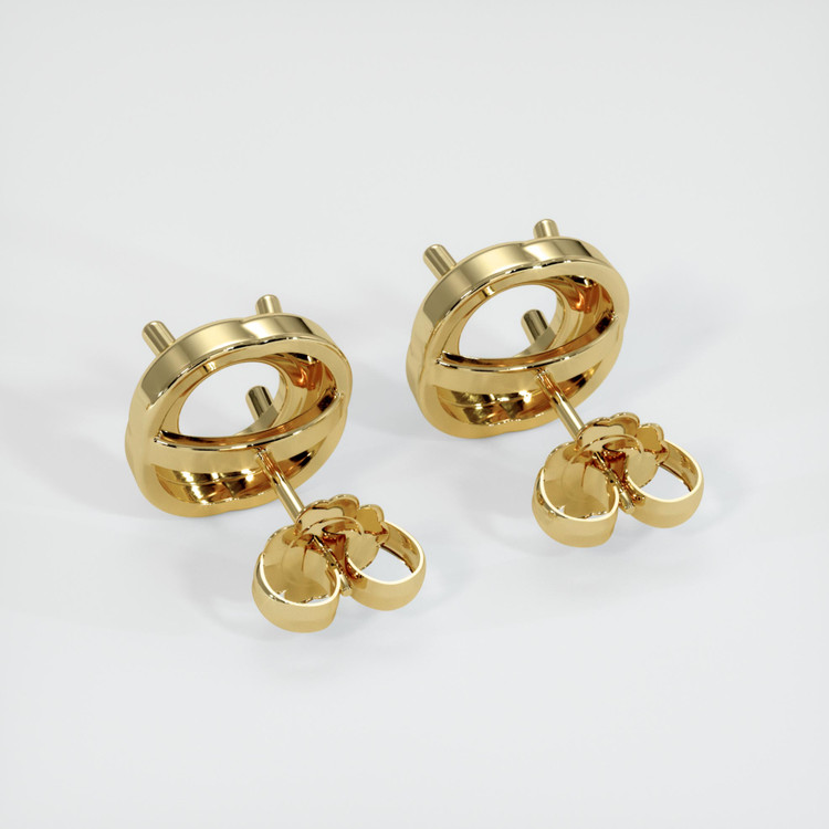14K Yellow Gold Studs Earring Setting