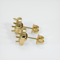 18K Yellow Gold Studs Earring Setting Image