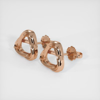14K Rose Gold Studs Earring Setting Image