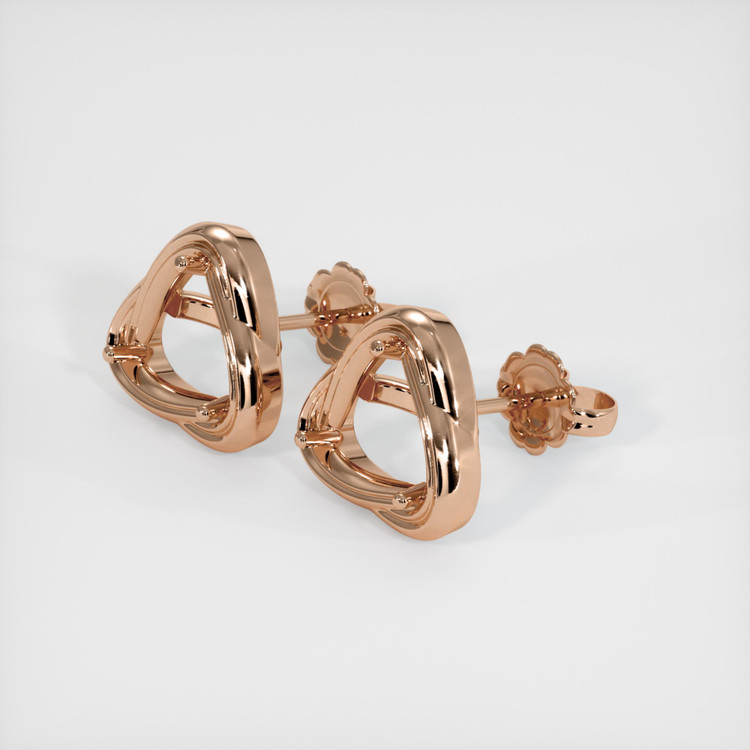 14K Rose Gold Studs Earring Setting