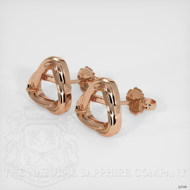 14K Rose Gold Studs Earring Setting