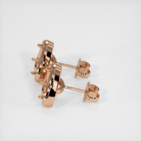 14K Rose Gold Studs Earring Setting Image