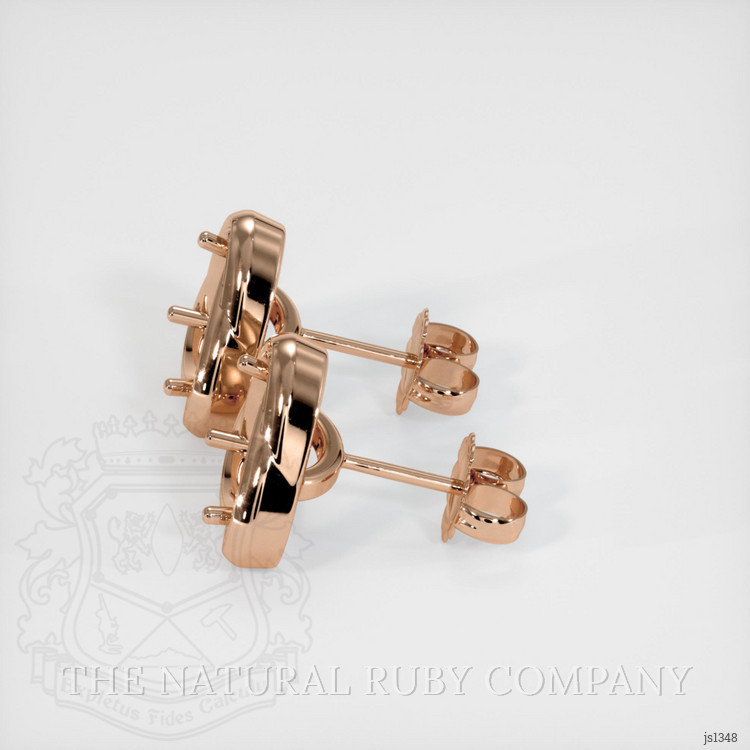 14K Rose Gold Studs Earring Setting
